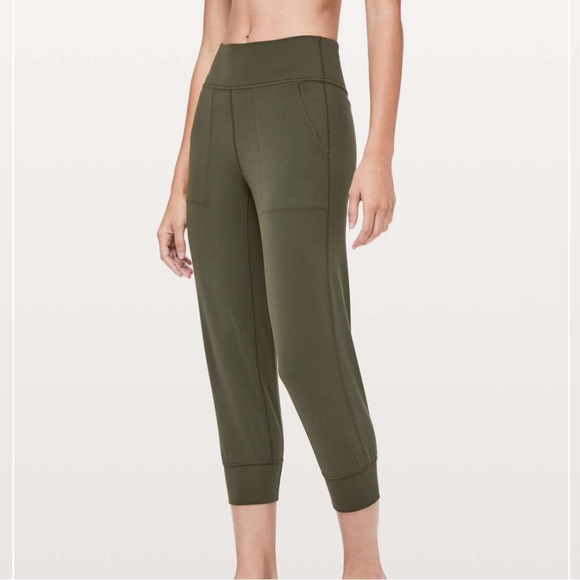 Lululemon Align Jogger Crop 23" 4/XS Dark Olive Green Cropped Pants Leggings OG - Picture 2 of 16